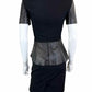 ANTONIO MELANI NWT Black Genuine Leather TANYA Mini Dress Size 0