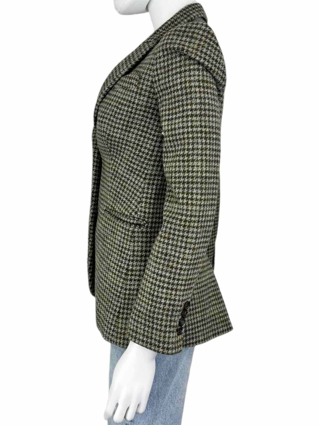 Vintage Houndstooth Gray Blazer Size XS