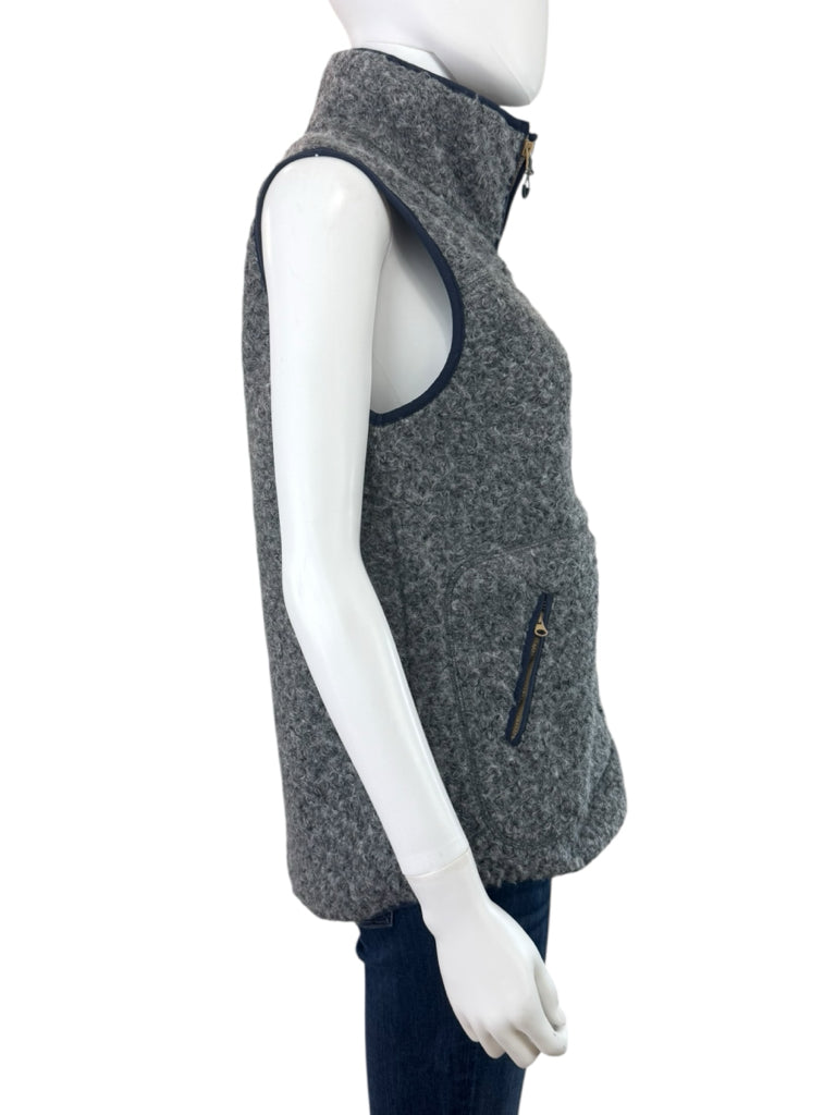 Woolrich Gray Suskiyou Curley Fleece Vest Size S
