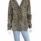 EQUIPMENT Brown Leopard Silk Button-Down Shirt Size S