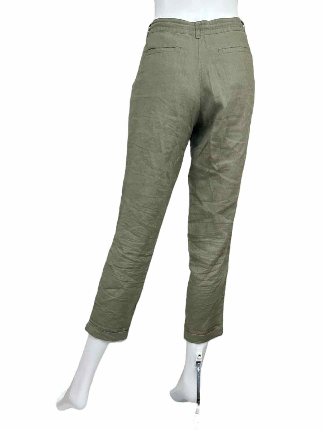 BARNEYS NEW YORK Olive LinenPants Size 2