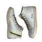 P448 White Leather Skate High Top Sneakers Size 38