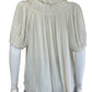 ULLA JOHNSON Sheer White Ruffle Blouse Size 4