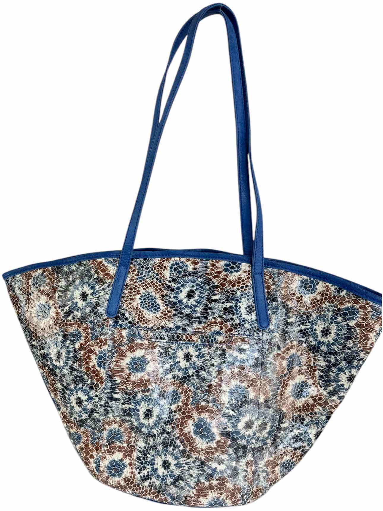 HOBO Blue Burst Ellison Leather Tote