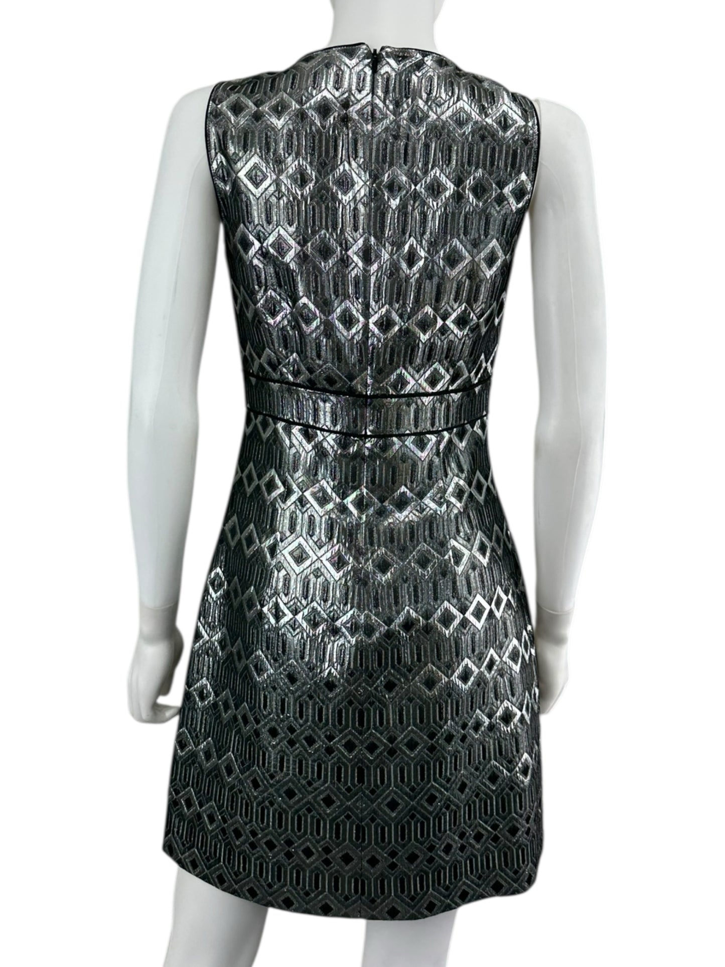 Tory Burch Silver Ryanne Cocktail Dress Size 2