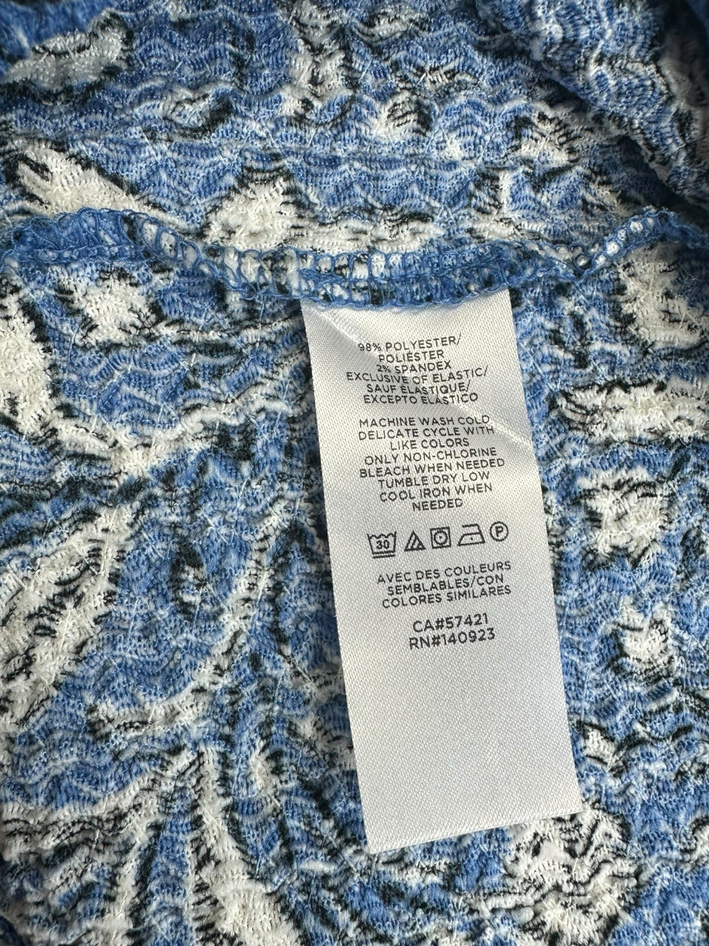 NWT LOFT Blue And White Floral Blouse Size S