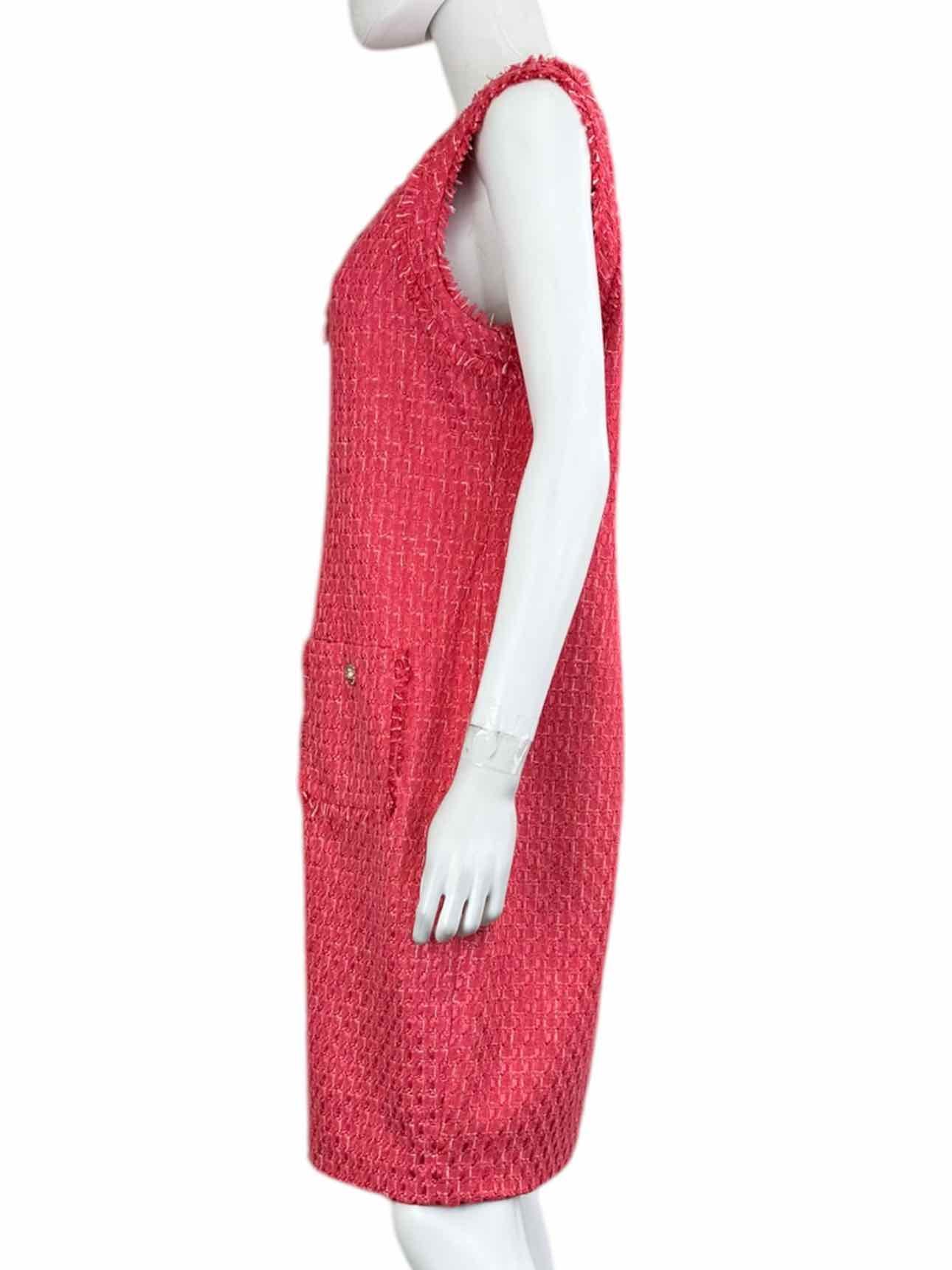 KARL LAGERFELD Pink Tweed Dress Size 12