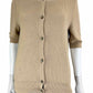 PESERICO Tan Short Sleeve Cardigan Size L