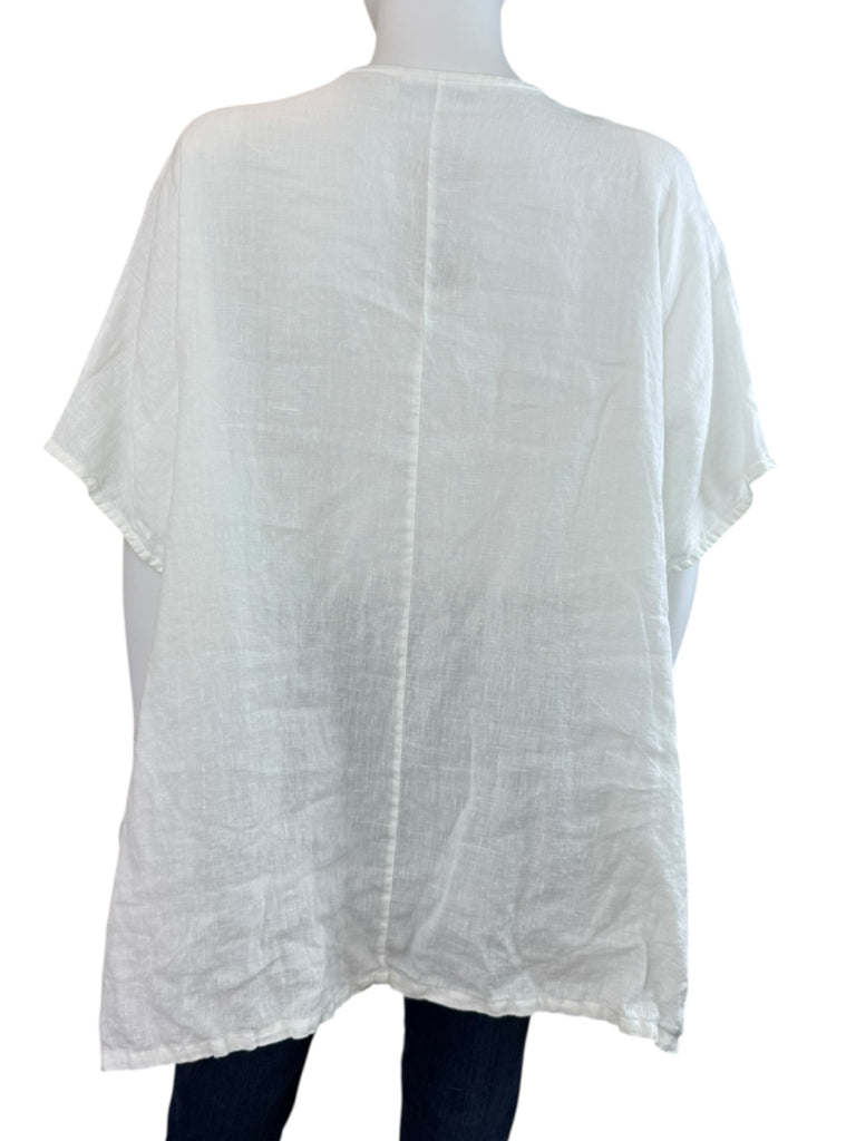 bryn walker White 100% Linen Tunic Size XL