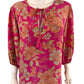 Johnny Was Fuchsia Vesna Silk Floral Dress Size L