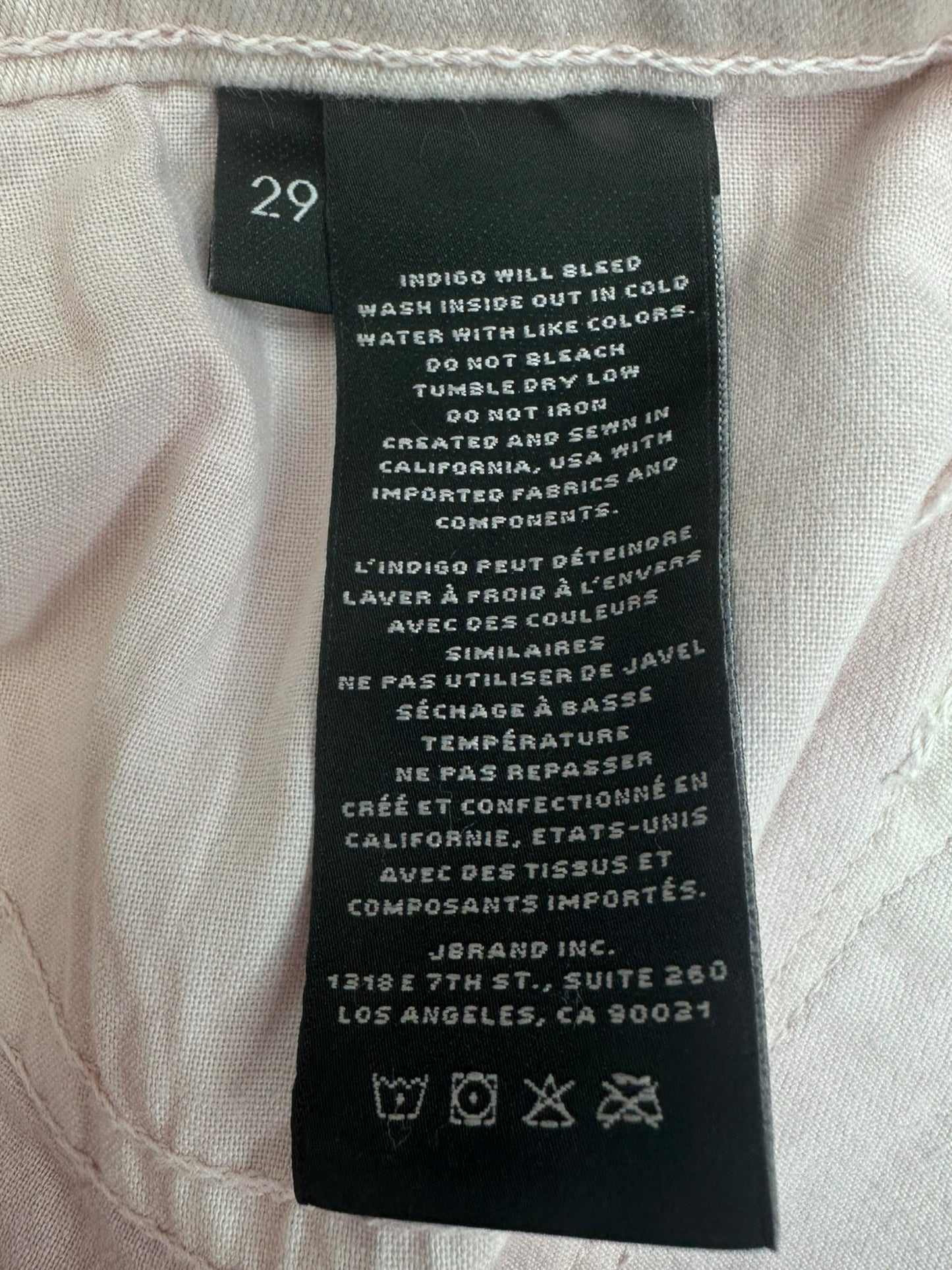 J Brand Pink ALANA Jeans Size 29