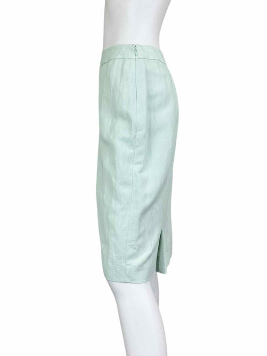 LINDA ALLARD NWT Pastel Green Linen Skirt Size 10