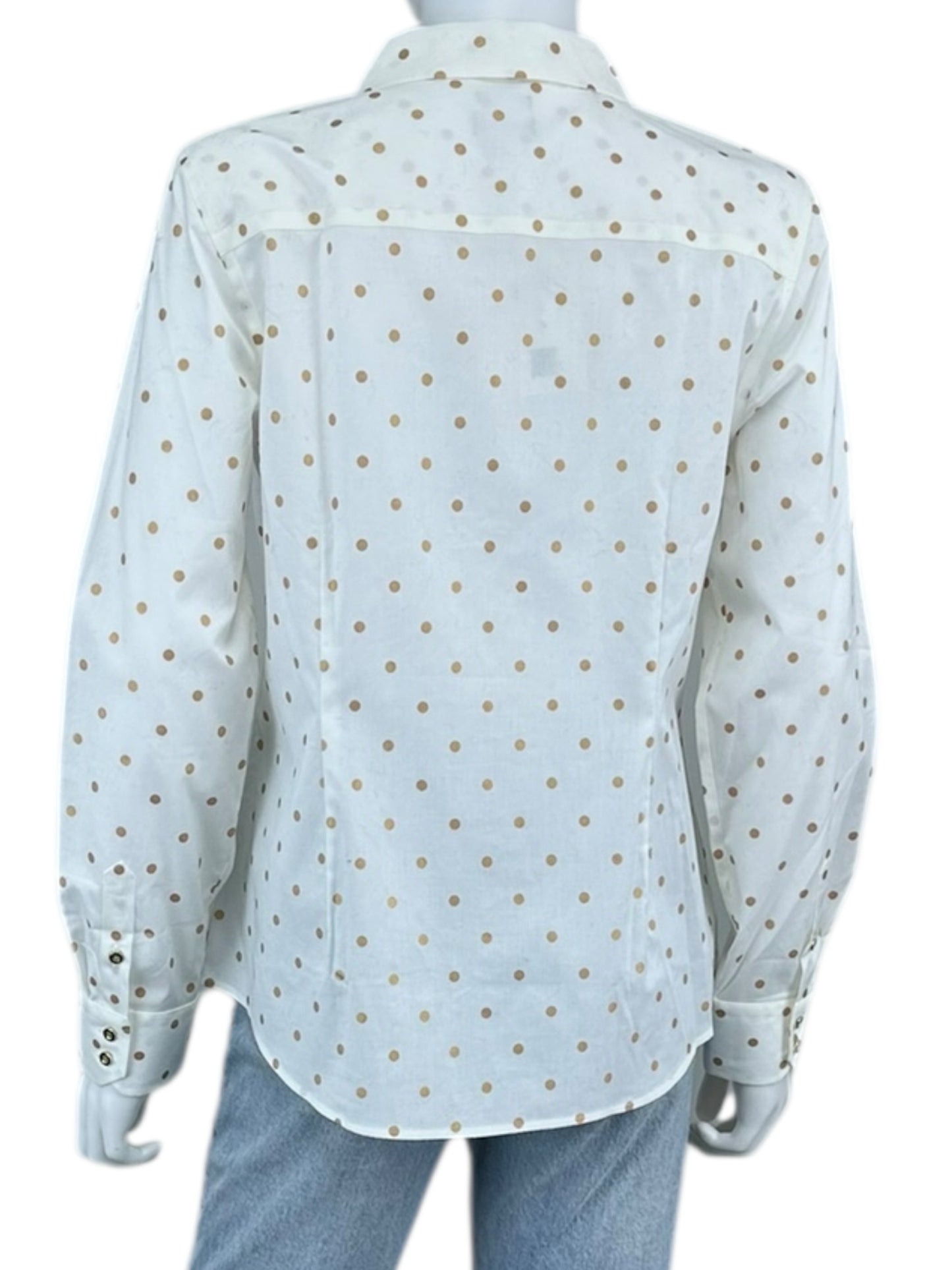 Talbots NWT Polka Dot No Iron Button-Down Shirt Size 8