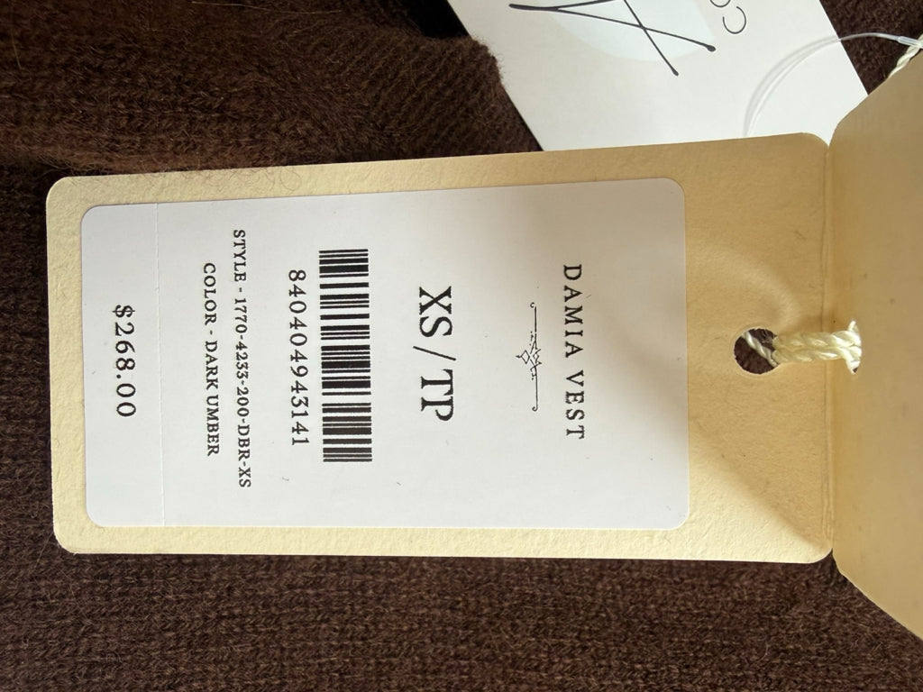 DOEN NWT Brown Cashmere Damia Sweater Vest Size XS
