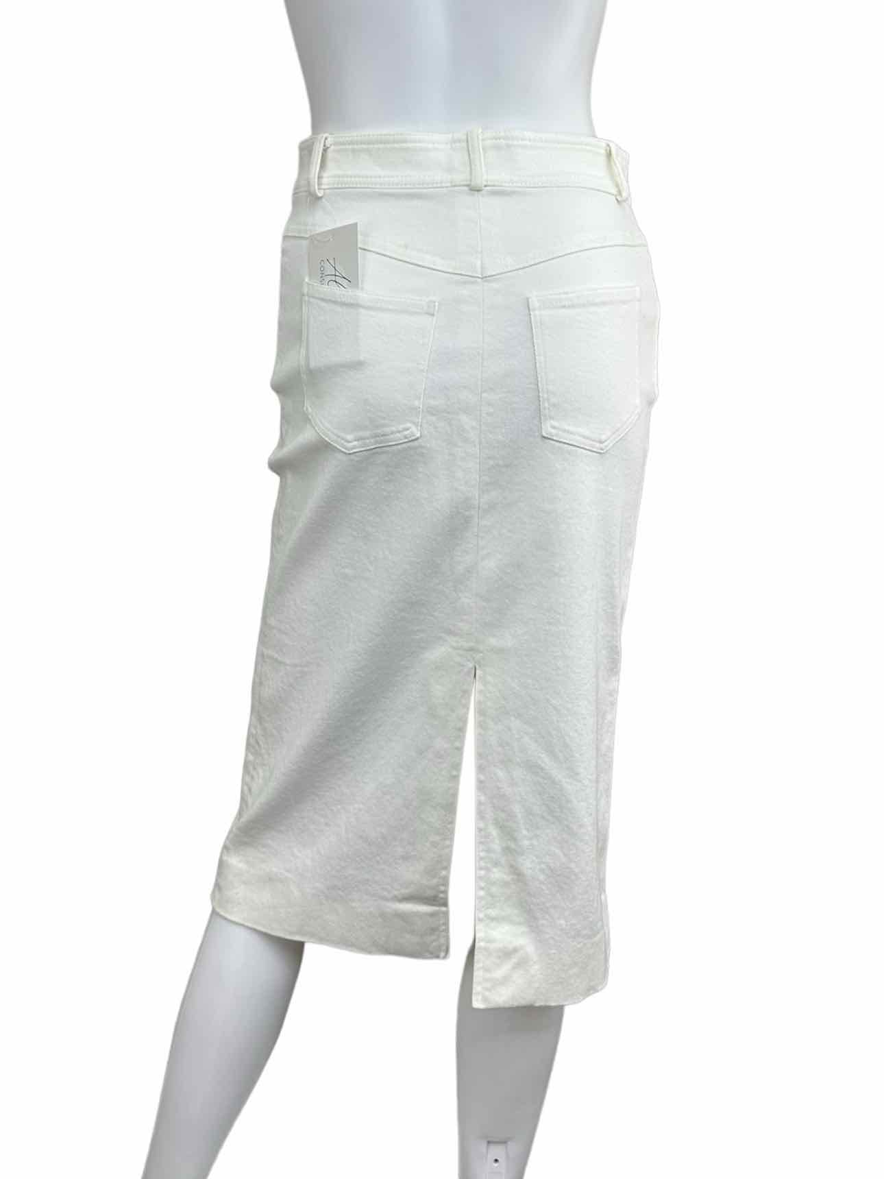 CELINE Vintage White Denim Pencil Skirt Size 38