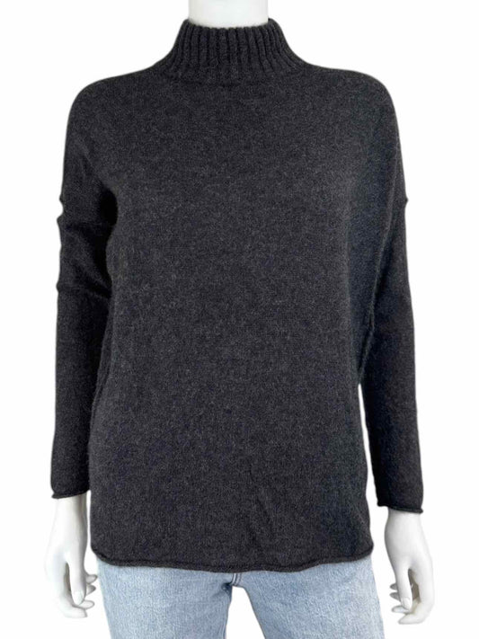 SKULL CASHMERE 100% Cashmere Dark Gray Mock Neck Sweater Size S