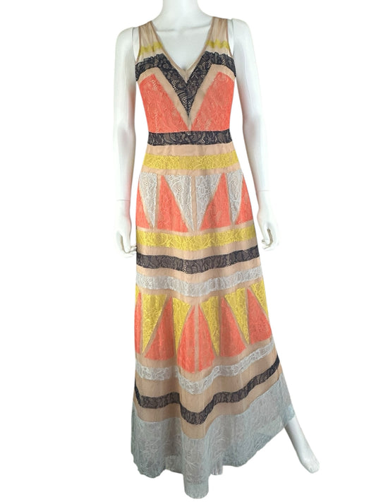 BCBGMAXAZRIA Colorful Maxi Dress Size 0