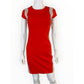 DVF NWT Blood Orange Pele Color-block Sheath Dress Size 2