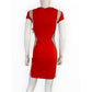 DVF NWT Blood Orange Pele Color-block Sheath Dress Size 2
