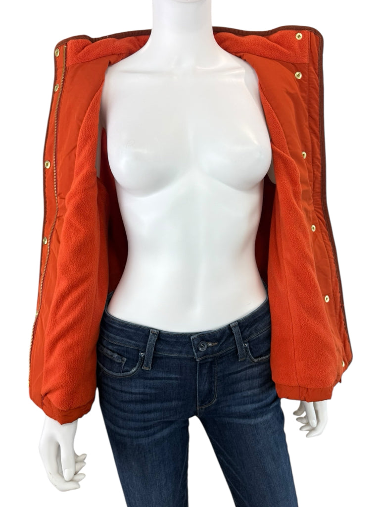 Talbots Orange Quilted Puffer Vest Size LP