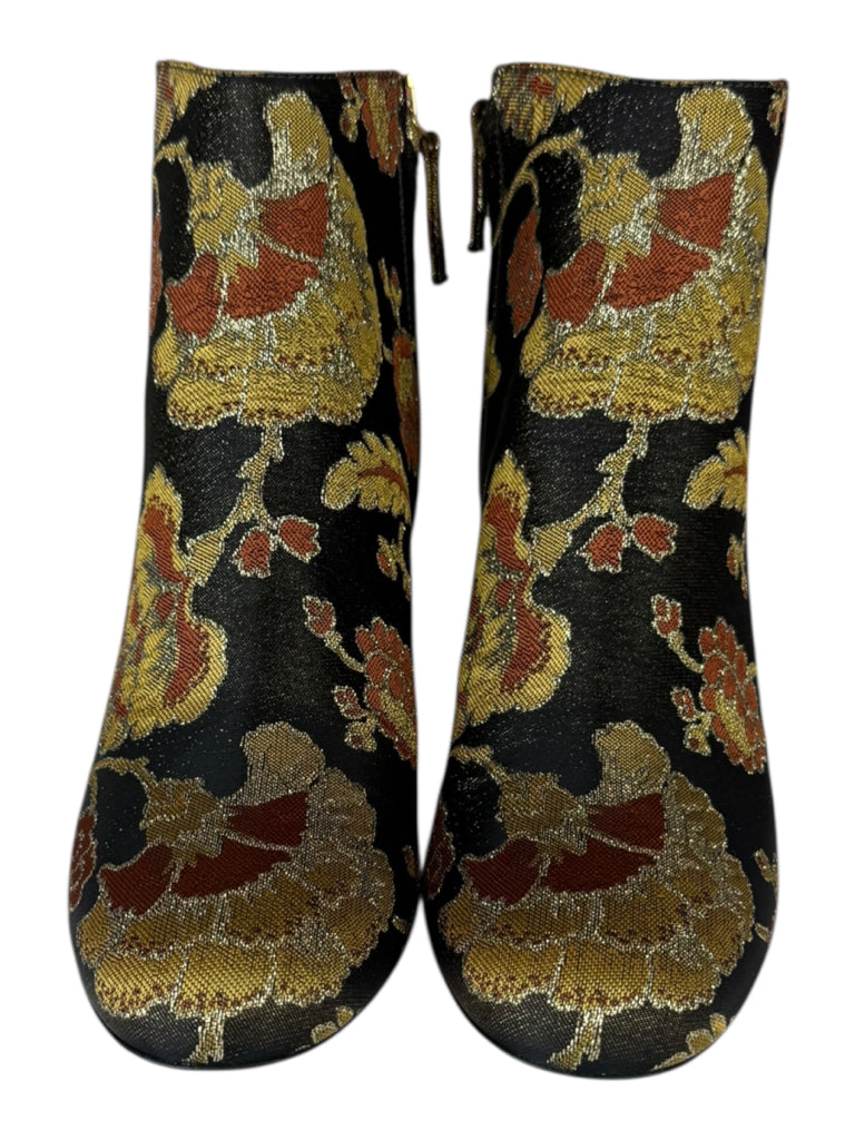 Aquazzura NWT Brookly Oriental Rose Brocade Booties Size 38