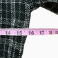 idem ditto Black Plaid Tweed Doublebreasted Coat Size S