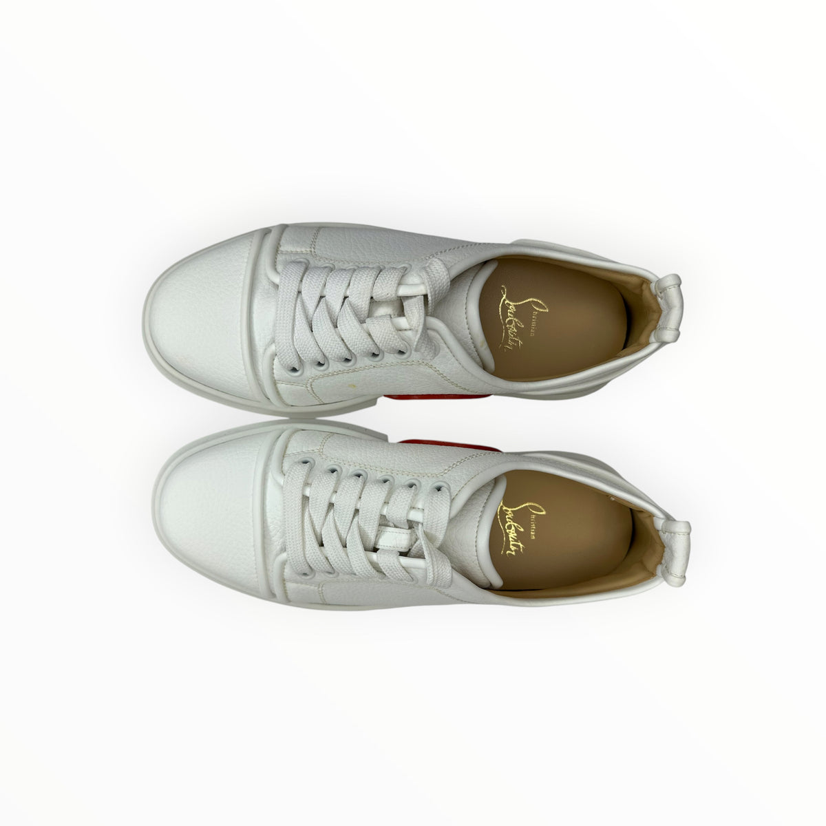 Christian Louboutin White Adolon Donna Low Top Sneakers Size 37