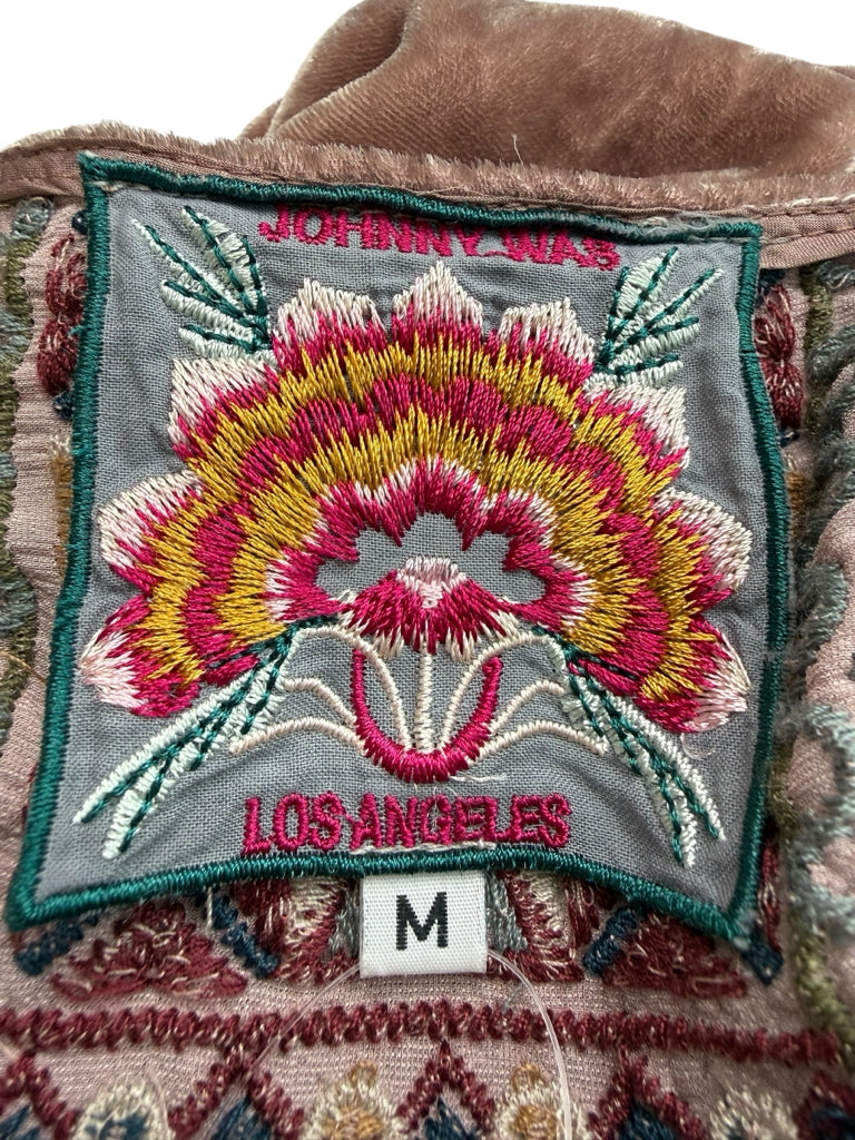 Johnny Was Maueve Velvet Embroidered Tunic Size M