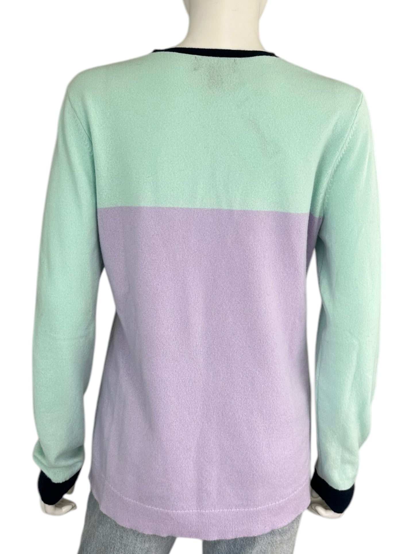 LANDS' END 100% Cashmere Pastel Sweater Size M