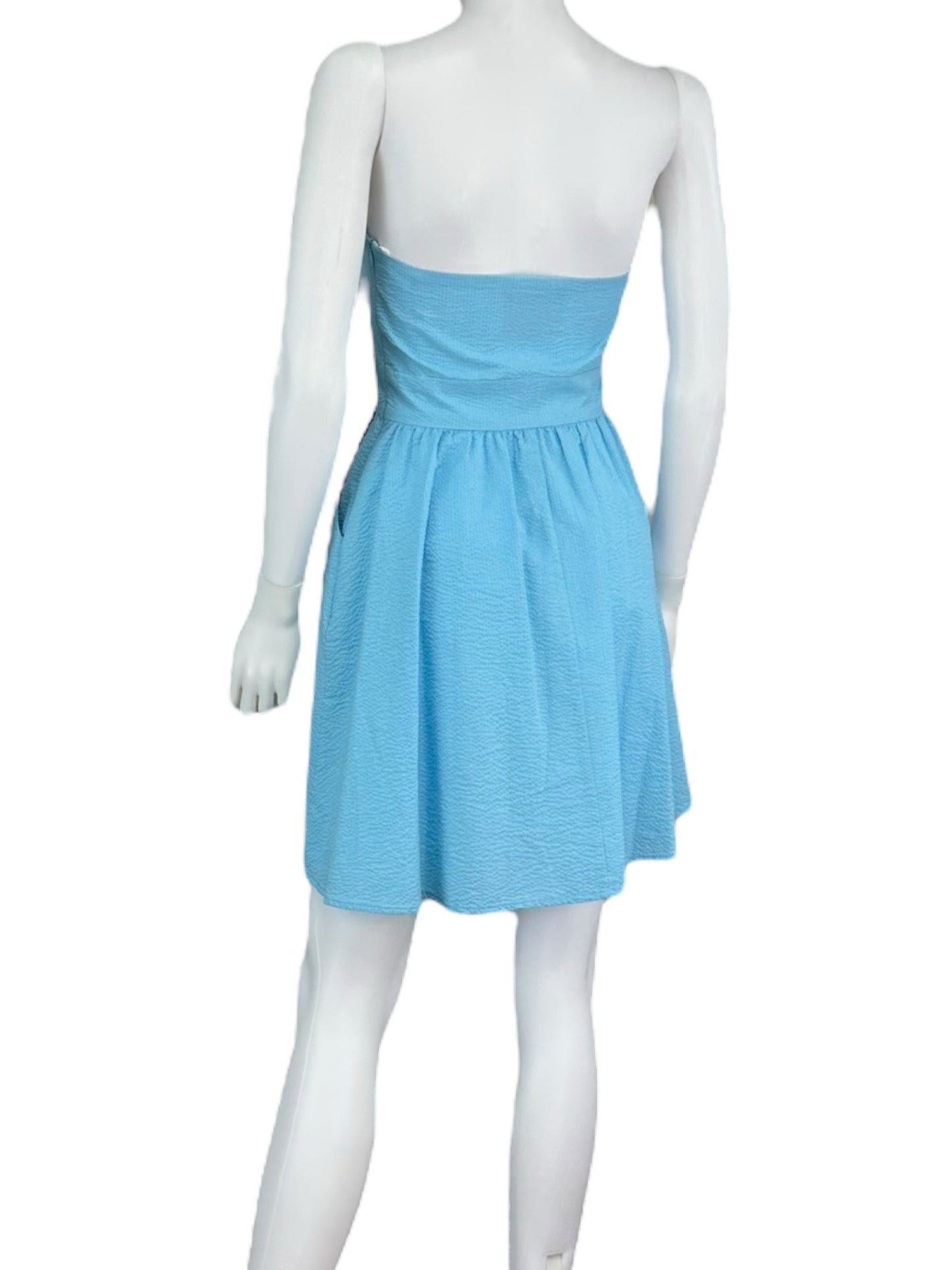 Lauren James NWT Aqua Strapless Sundress Size S