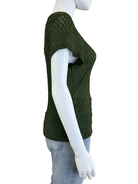 FRAME Dark Green Knit Top Size XL
