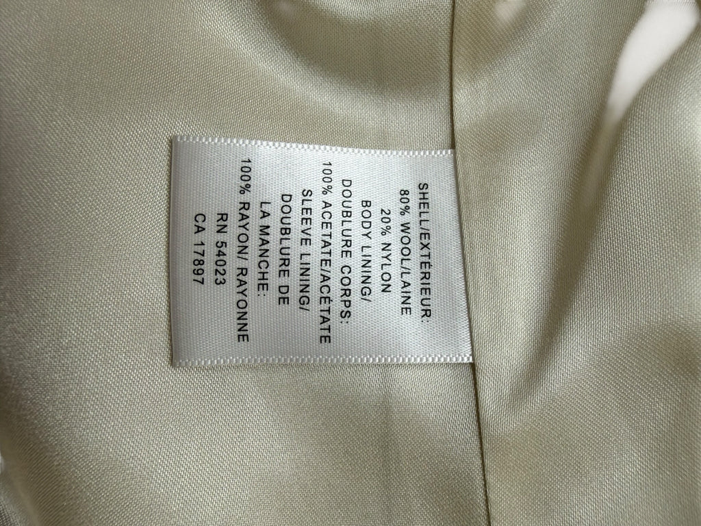 BANANA REPUBLIC Beige Italian Melton Wool Blend Peacoat Size M