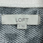 LOFT Cotton Cream and Gray Leopard Cardigan Size XL