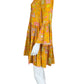 Julie Brown Orange Pattered Casual Dress Size S