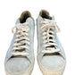 P448 Thea Mid Millenium Platform Sneakers in White, Gold & Suede Size 39