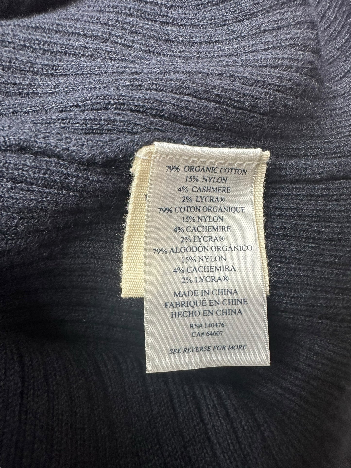 FAHERTY NWT Navy Retro Stripe Sweater Size S