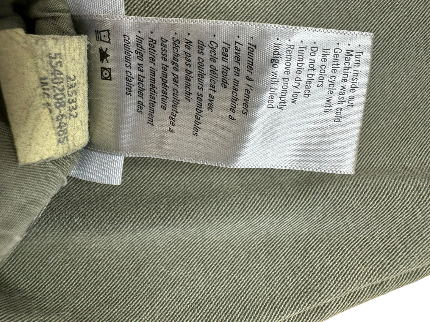PAIGE Army Green Hoxton Slim Crop Jeans Size 27