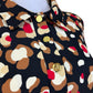JUDE CONNALLY Black Retro Leopard Print Top Size M