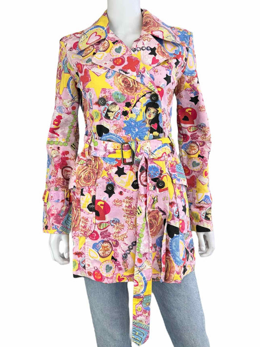 fiorucci Pink Pop Art Coat Size S