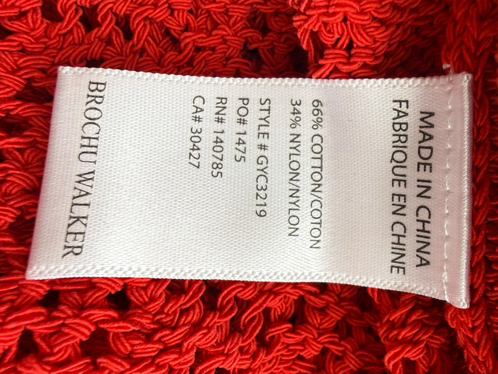 BROCHU WALKER Red Cotton Sweater Size L