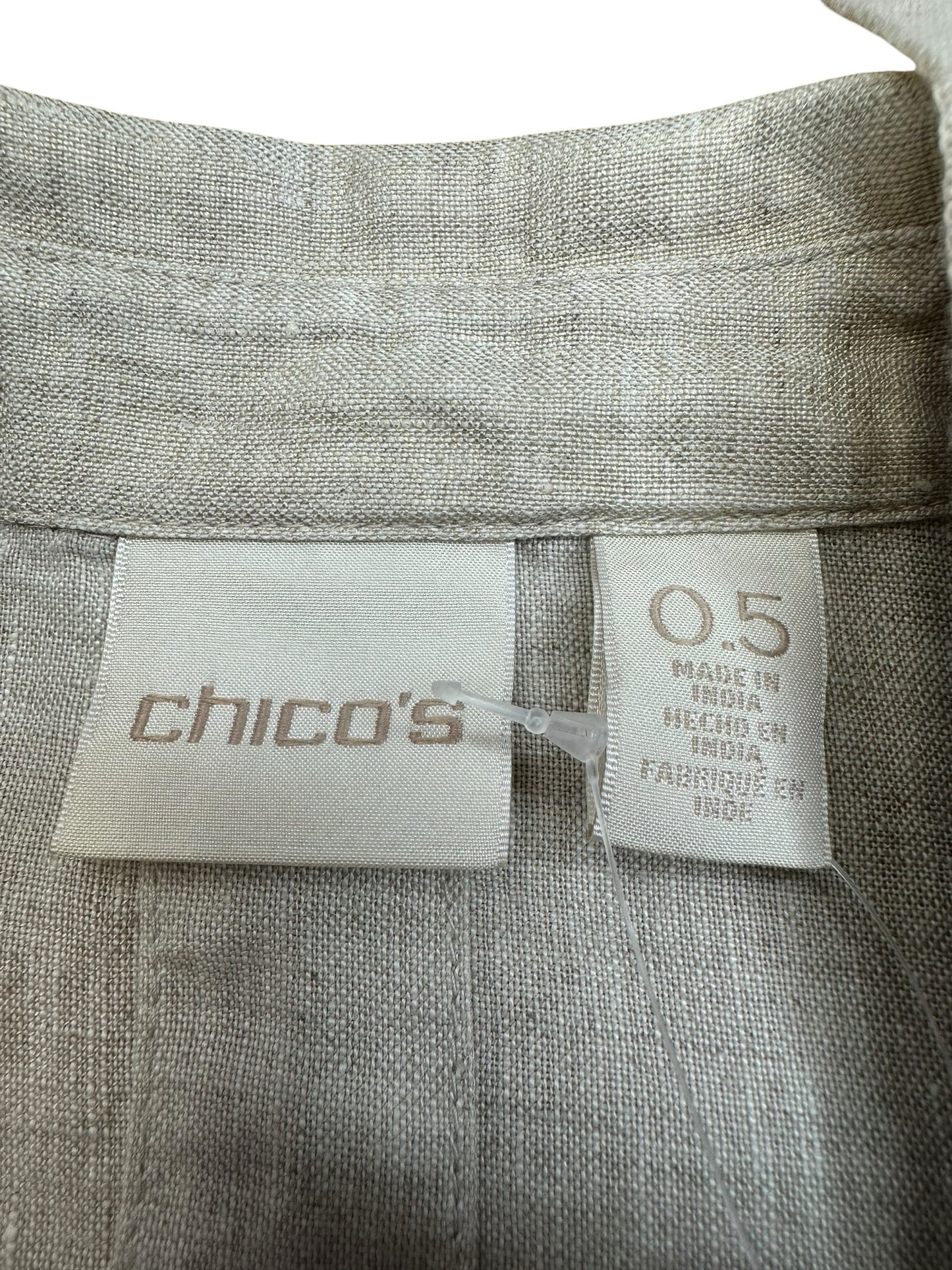 Chico's Tan 100% Linen Dress Size S