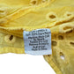 Johnny Was Yellow Eyelet Blouse Size M