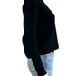 WHITE + WARREN Black Ribbed Sweater Size M