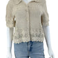 the great. Cream Crochet Knit Sweater Size O/S