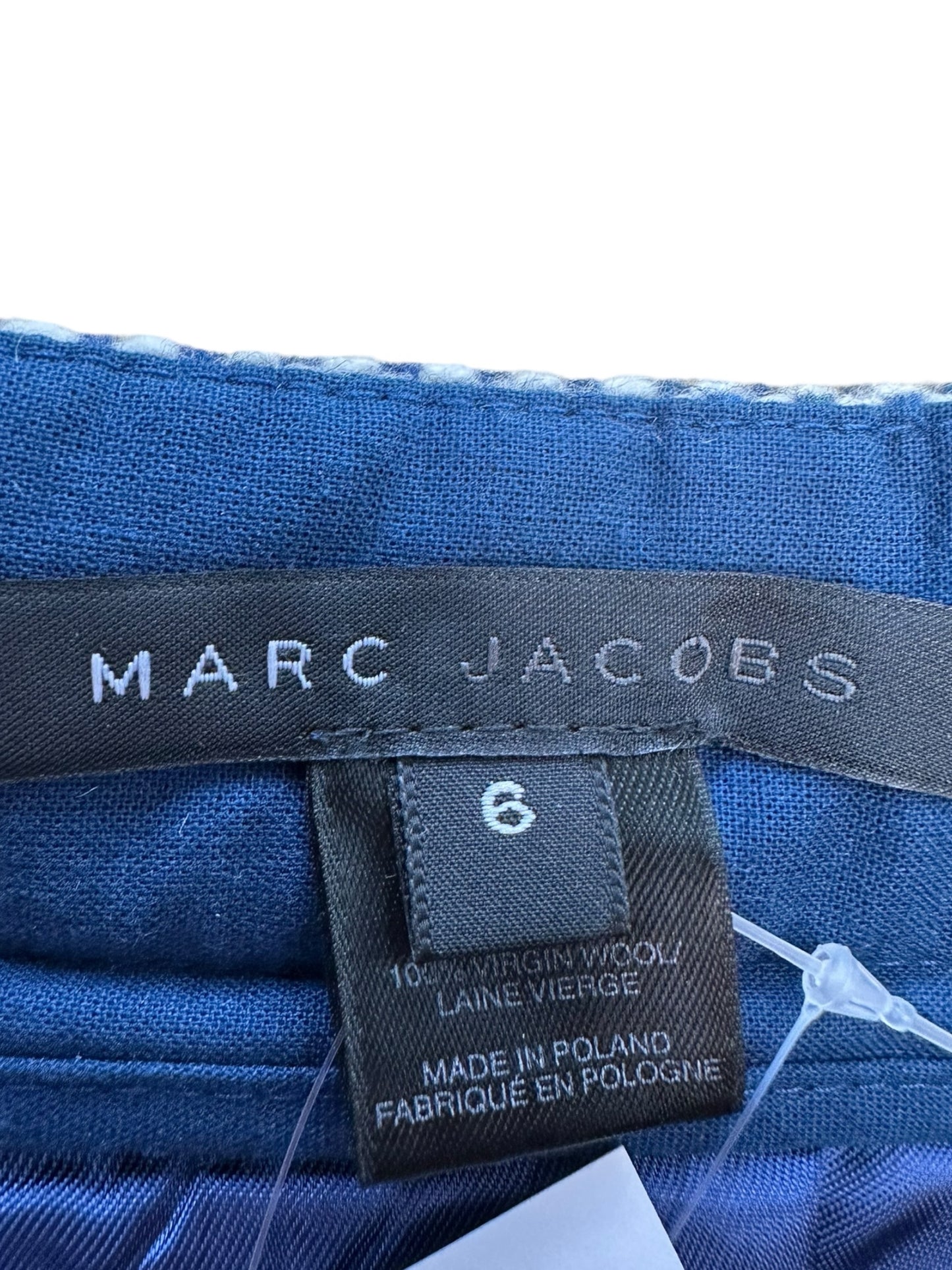 MARC JACOBS Blue 100% Virgin Wool Mini Skirt Size 6