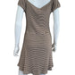 REFORMATION Brown and White Stripe Knit Dress Size S