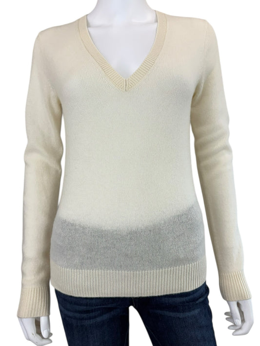 Theory Ivory 100% Cashmere Sweater Size S