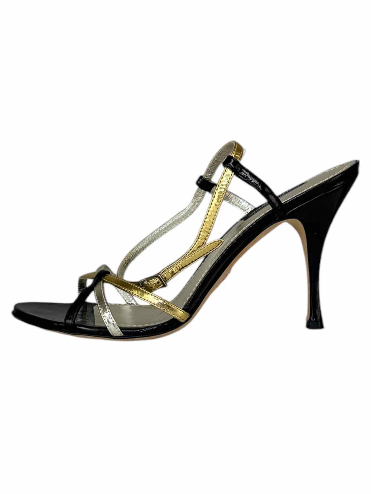 DOLCE & GABBANA Leather Sandal Pumps Size 38