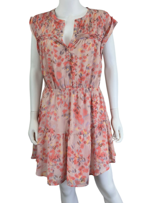 STEVE MADDEN Pink Floral Mini Dress Size L