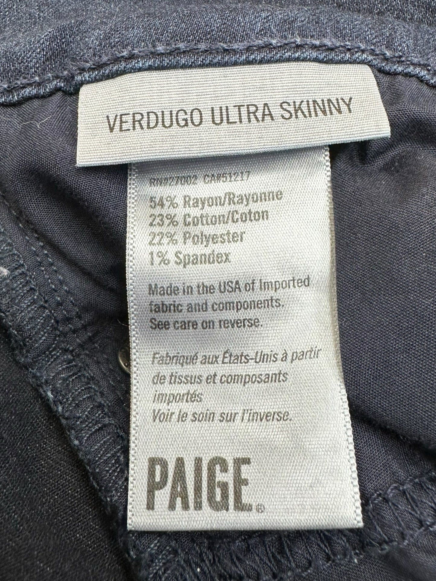 PAIGE Size 27 BASE Jeans
